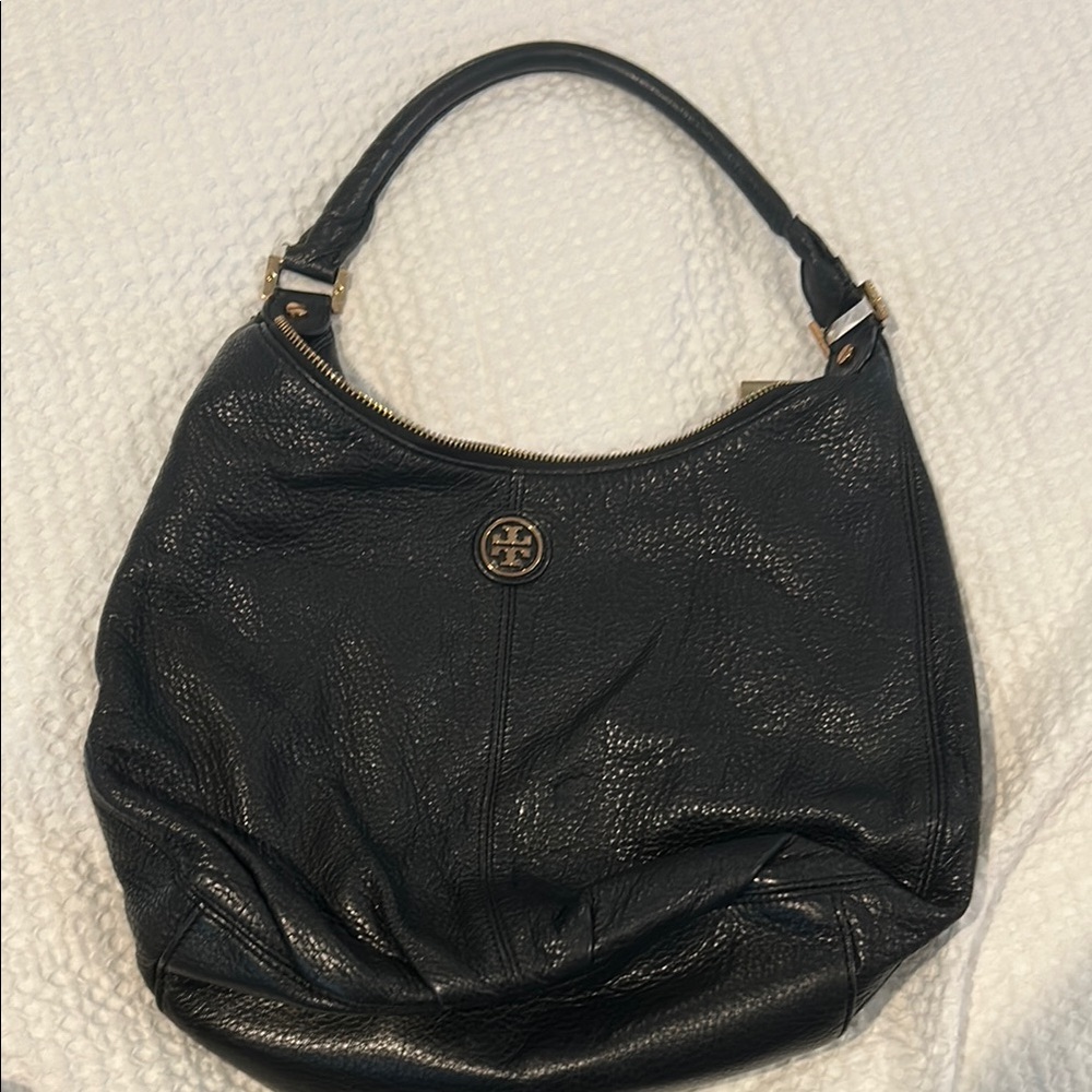 Tory Burch Black Hobo Bag with Slouchy Design